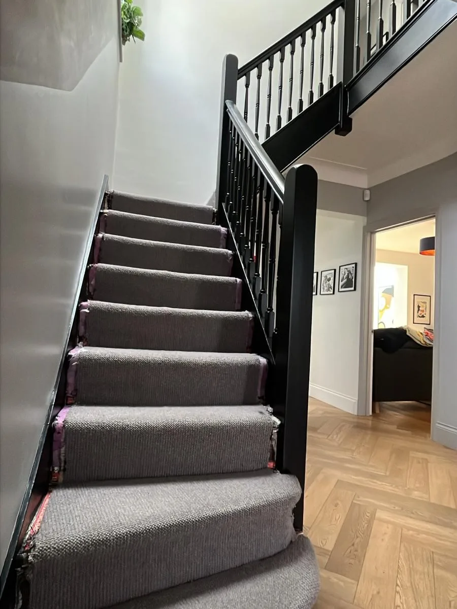Hand-finished staircase and landing by Highly Decorated